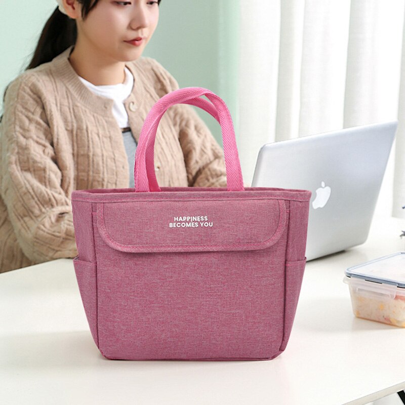 Sac à main pour repas Chic en polyester, poches et zips