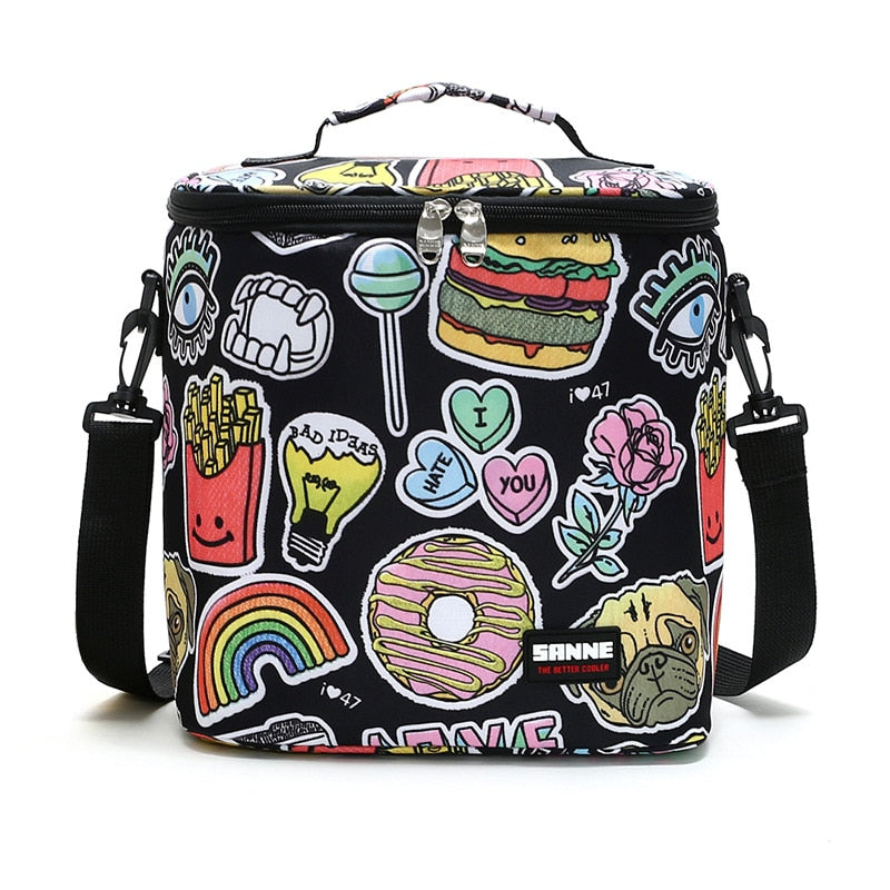 Sac isotherme repas 10 L en Oxford à sangle réglable, sept styles