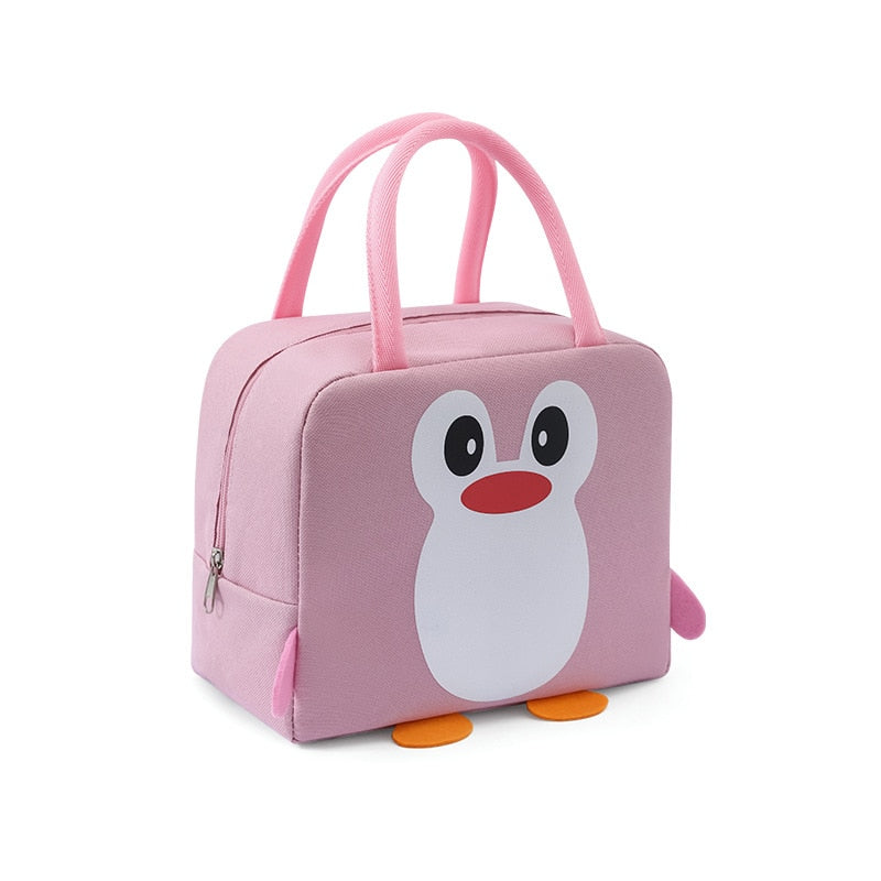 Sac isotherme repas Pingouin, poche avant, doublure amovible