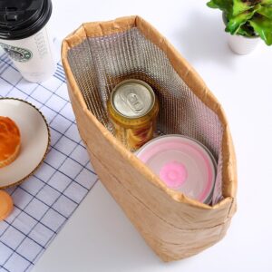 Sac repas isotherme au style papier kraft, quatre modèles