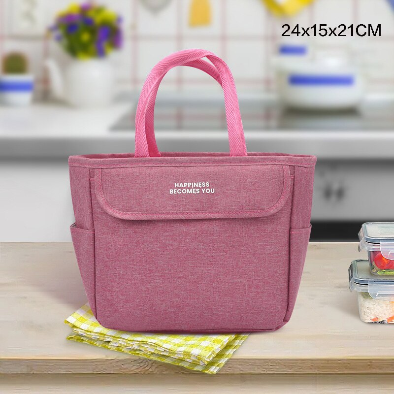Sac à main pour repas Chic en polyester, poches et zips