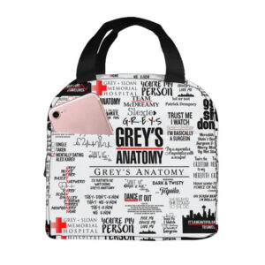 Sac isotherme repas motif blouse médicale, tissu résistant à l'eau