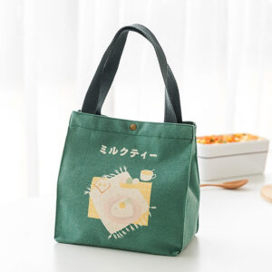Sac à lunch en toile, deux tailles et quatre coloris