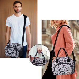 Sac isotherme repas motif léopard, doublure PVC, 30 × 18 × 24 cm