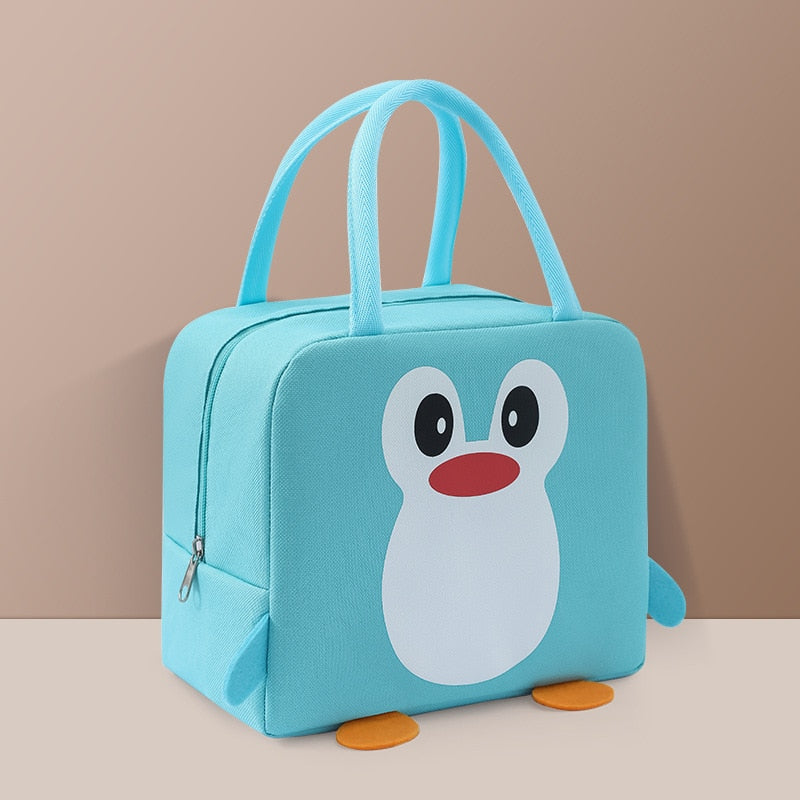 Sac isotherme repas Pingouin, poche avant, doublure amovible