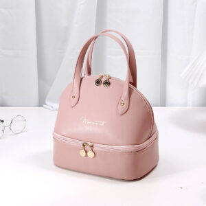 Sac isotherme repas femme aspect cuir, poche zippée, trois coloris