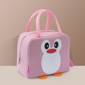Sac isotherme repas Pingouin, poche avant, doublure amovible