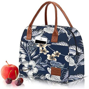 Sac à lunch fleuri Chic en nylon résistant à l'eau