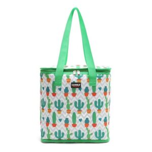 Sac isotherme repas en nylon et polyester, quatre motifs