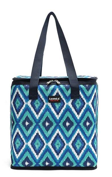 Sac isotherme repas en nylon et polyester, quatre motifs
