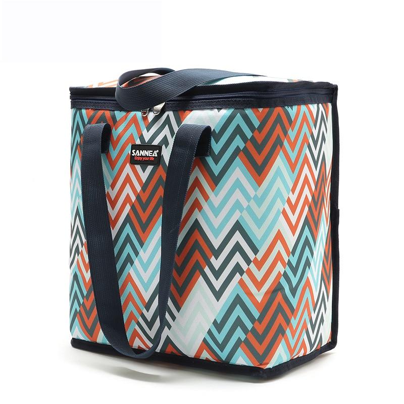 Sac isotherme repas en nylon et polyester, quatre motifs