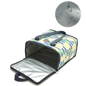 Sac isotherme repas en nylon et polyester, quatre motifs