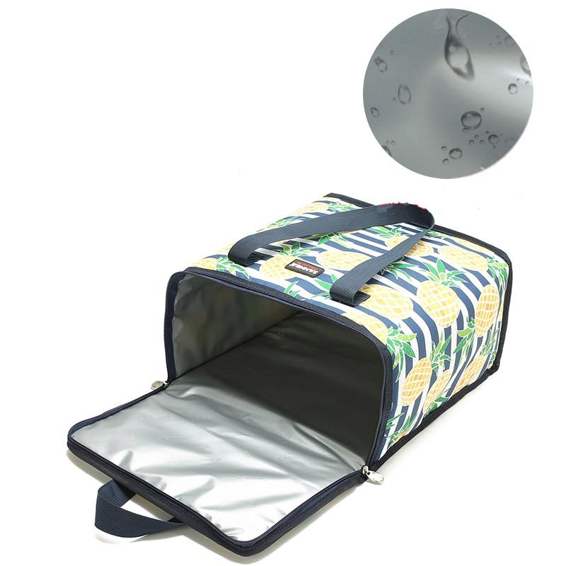 Sac isotherme repas en nylon et polyester, quatre motifs