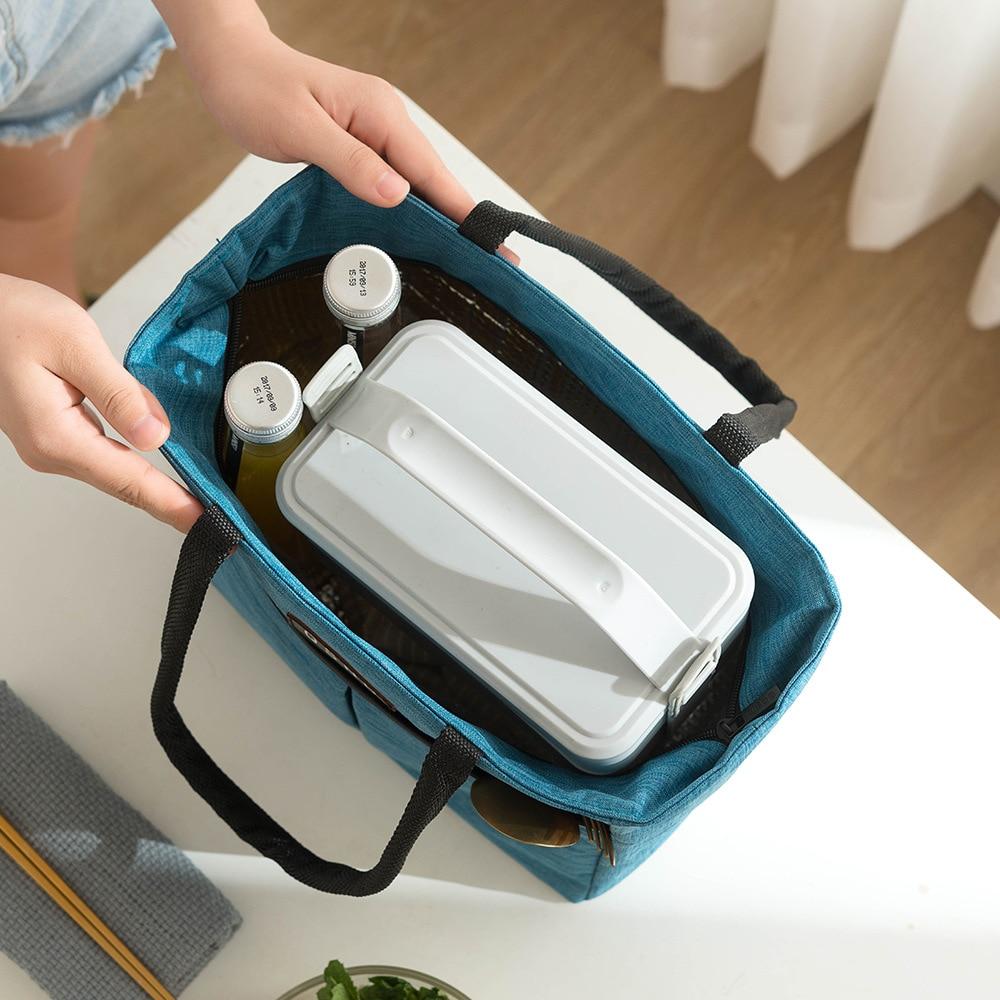 Sac à main isotherme élégant en coton perlé, 4 coloris