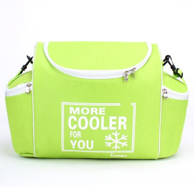 Sac isotherme 20 litres en polyester, grande ouverture et poches filet