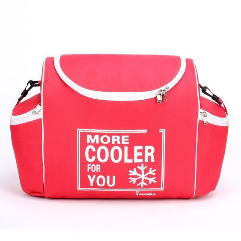 Sac isotherme 20 litres en polyester, grande ouverture et poches filet