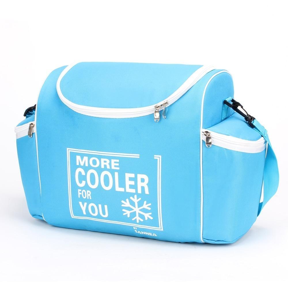 Sac isotherme 20 litres en polyester, grande ouverture et poches filet