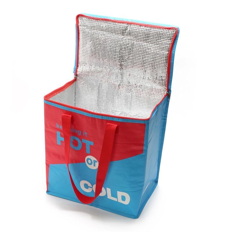 Sac isotherme 25 litres en polyester, poignée de transport confortable