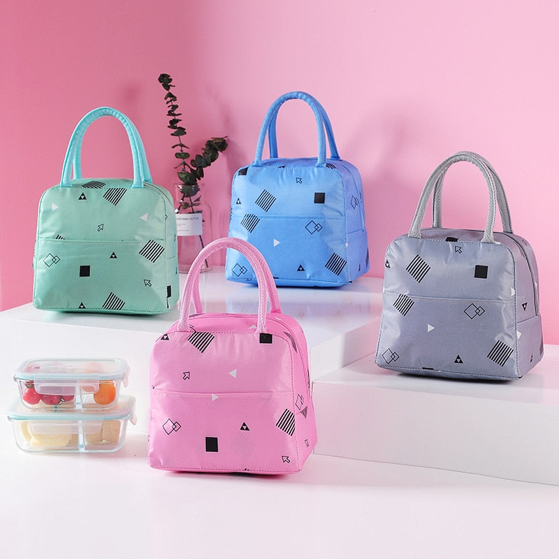 Sac isotherme repas bébé Fashion en toile, quatre coloris