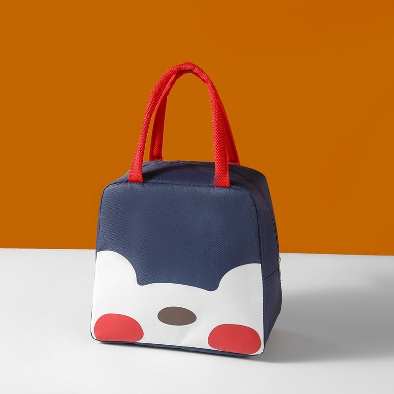 Sac isotherme repas bébé, motif ours blanc, en nylon
