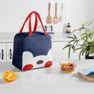 Sac isotherme repas bébé, motif ours blanc, en nylon