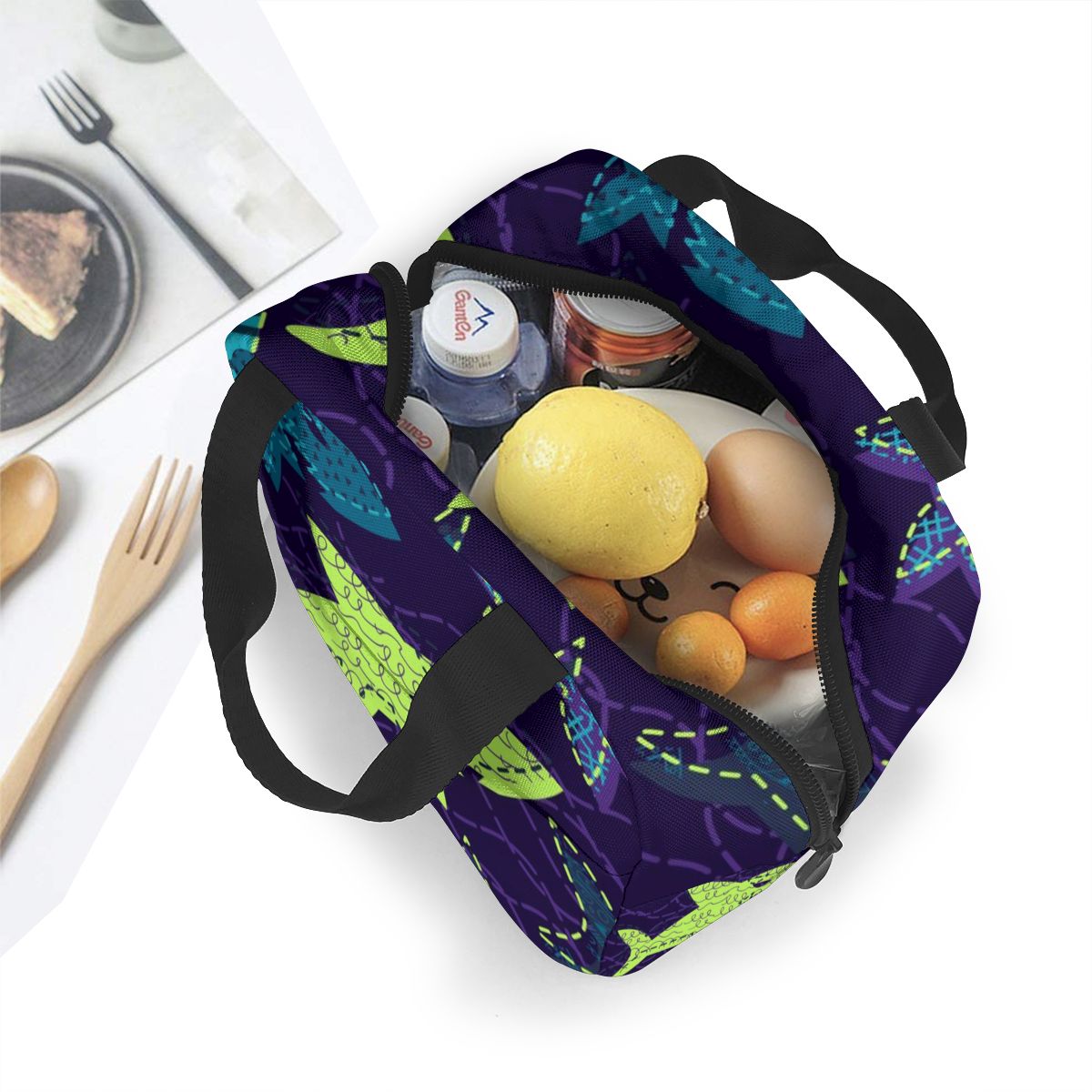 Sac isotherme repas bébé, motif requin, nylon et doublure