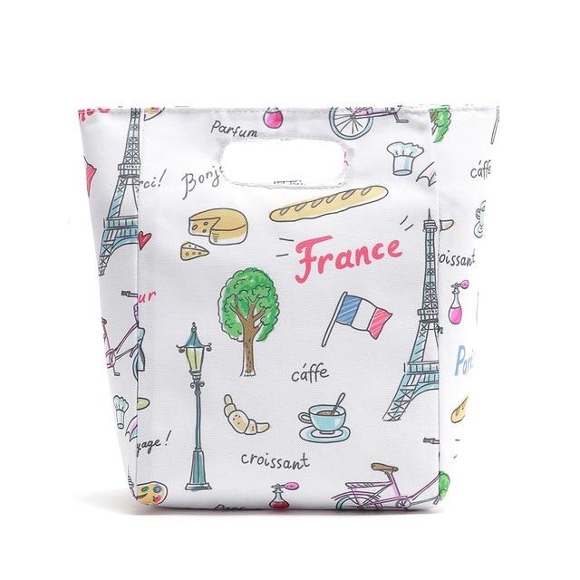 Sac isotherme blanc aux couleurs de la France, 5 litres en polyester