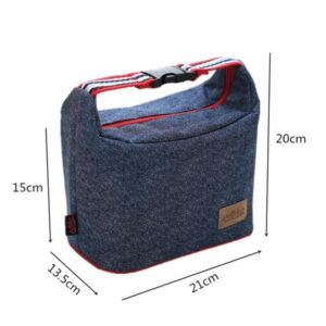 Sac isotherme bleu en tissu Oxford, compact pour randonnée et bureau