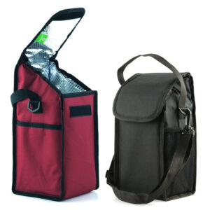 Sac isotherme pour bouteille en toile Oxford, noir ou rouge