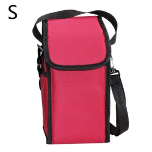 Sac isotherme pour bouteille en toile Oxford, noir ou rouge