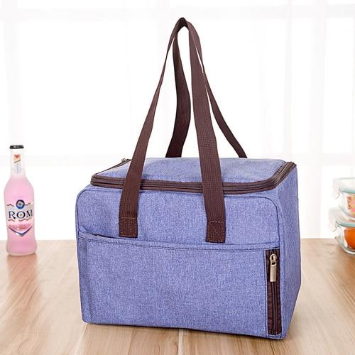 Sac isotherme chic en polyester, poignées rembourrées et poche avant