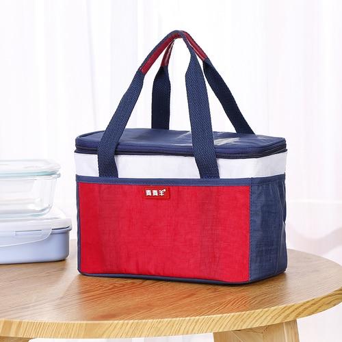 Sac isotherme chic en polyester, poignées rembourrées et poche avant