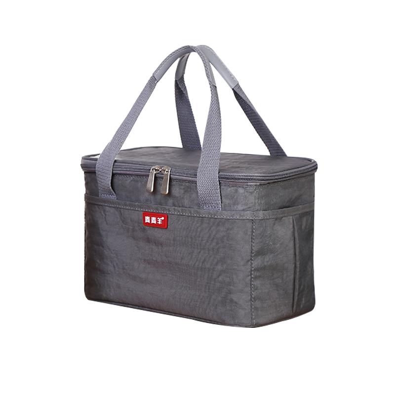 Sac isotherme chic en polyester, poignées rembourrées et poche avant