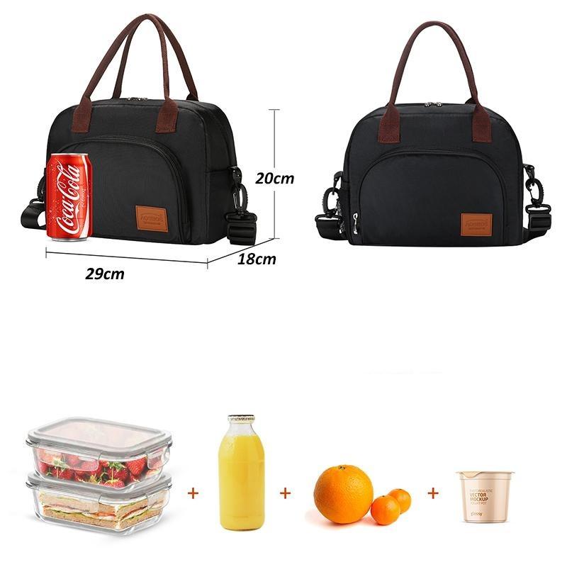 Sac isotherme déjeuner en polyester avec 4 poches pratiques