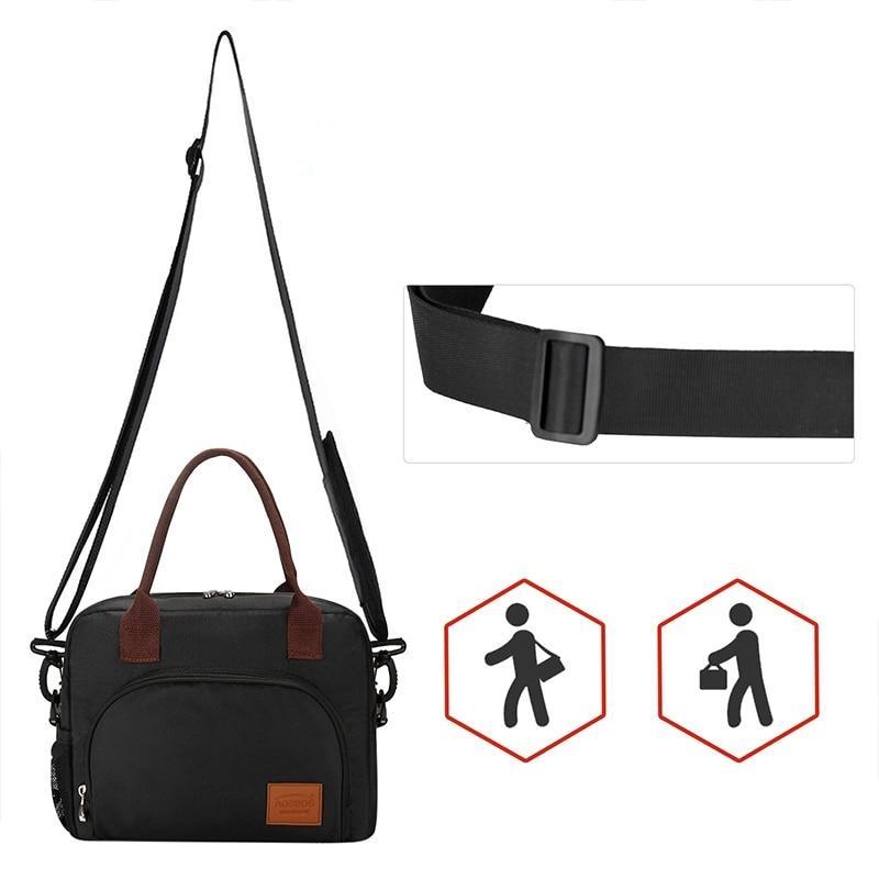 Sac isotherme déjeuner en polyester avec 4 poches pratiques