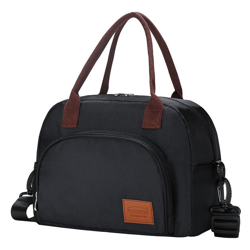 Sac isotherme déjeuner en polyester avec 4 poches pratiques