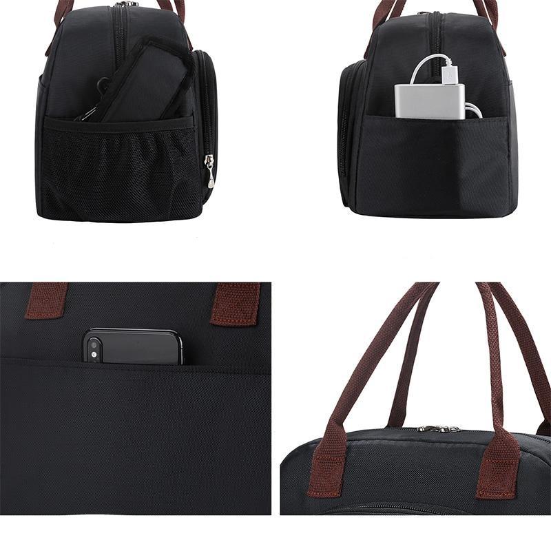 Sac isotherme déjeuner en polyester avec 4 poches pratiques
