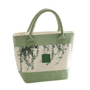 Sac isotherme femme repas en toile à motifs verdoyants