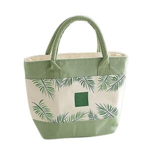 Sac isotherme femme repas en toile à motifs verdoyants