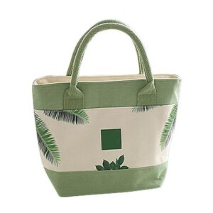 Sac isotherme femme repas en toile à motifs verdoyants