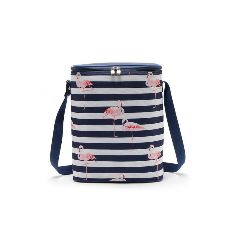 Sac isotherme repas flamant rose 15 L en polyester