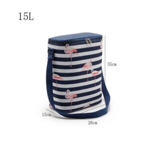 Sac isotherme repas flamant rose 15 L en polyester
