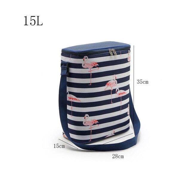 Sac isotherme repas flamant rose 15 L en polyester