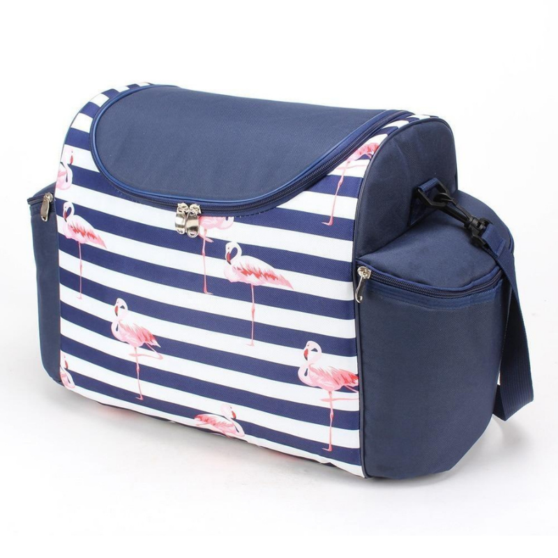 Sac isotherme repas grand format en nylon, avec bandoulière