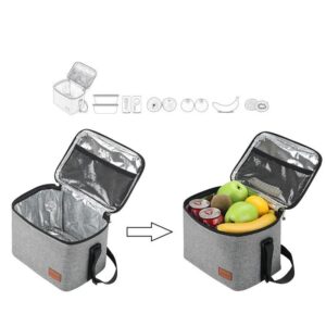Sac isotherme lunch 7 litres en polyester Oxford, bandoulière