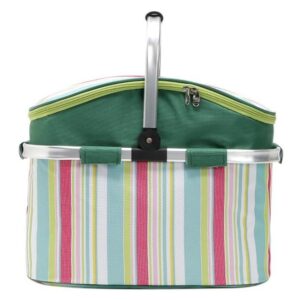 Sac isotherme repas façon panier pliable, 26 litres