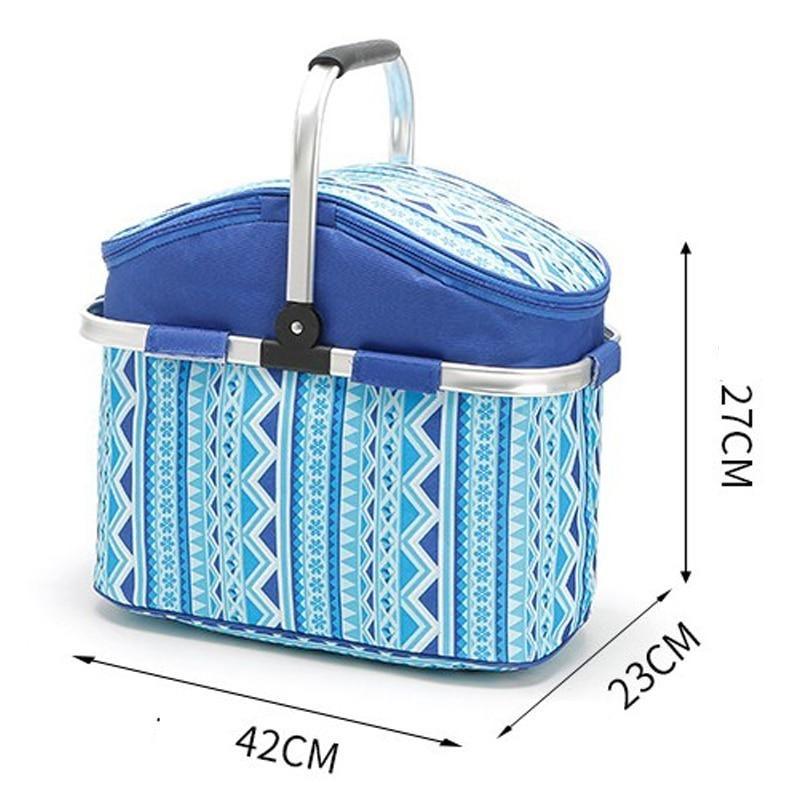 Sac isotherme repas façon panier pliable, 26 litres