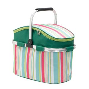 Sac isotherme repas façon panier pliable, 26 litres