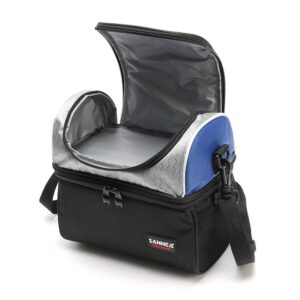 Petit sac isotherme repas en polyester gris, 6 litres