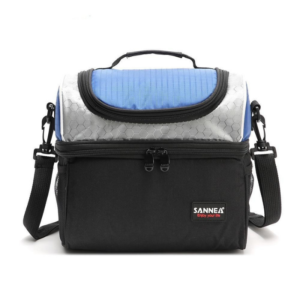 Petit sac isotherme repas en polyester gris, 6 litres